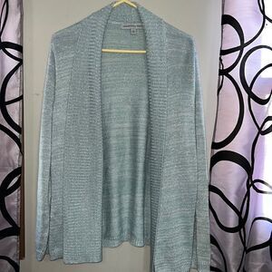 Samantha Grey shimmery blue open Cardigan size medium